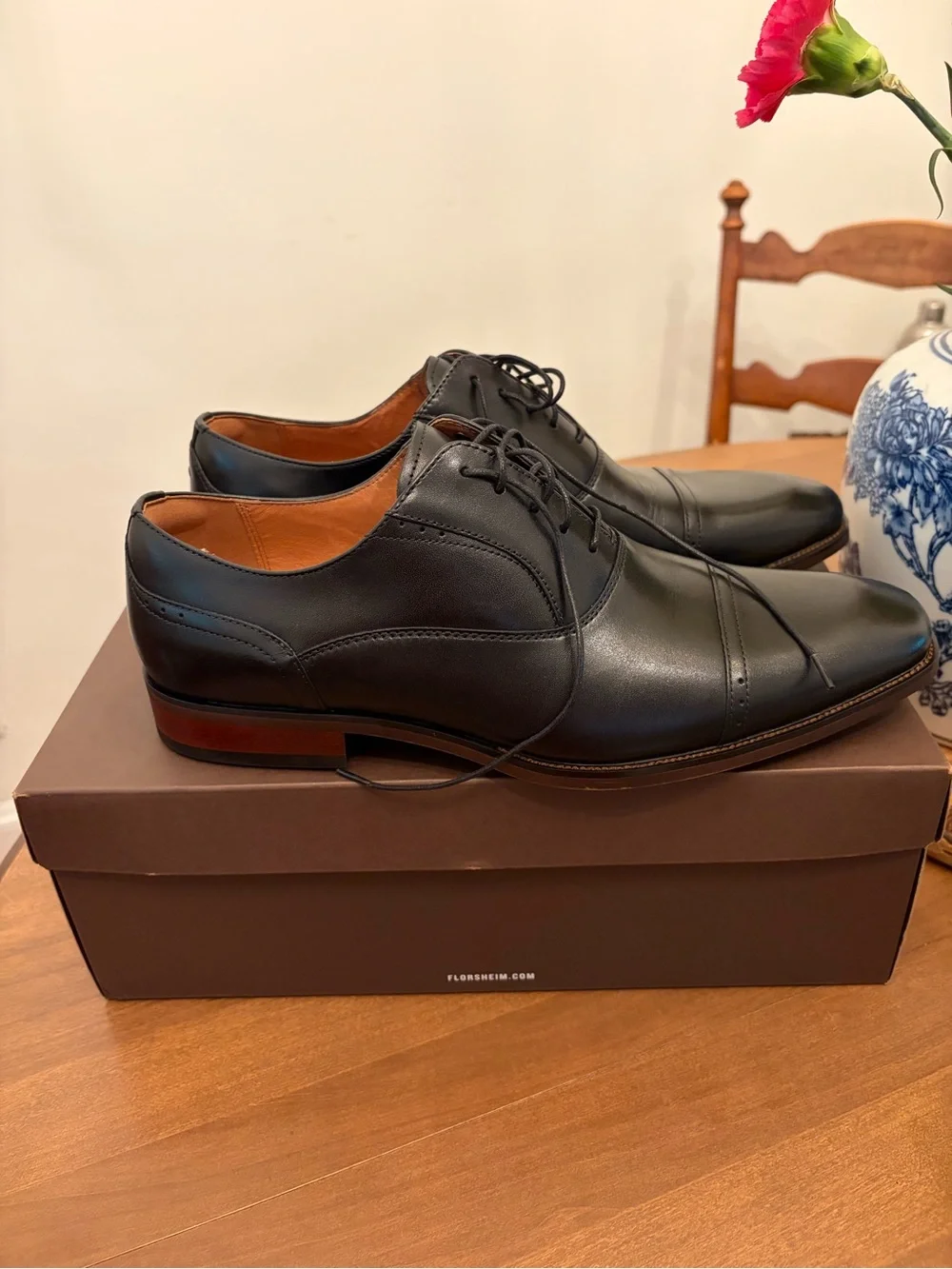 Florsheim Sorrento Cap Toe Oxford Black Leather Dress Shoes
